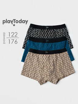 Трусы-боксеры PlayToday для мальчика хлопок эластан набор 3 шт мультиколор