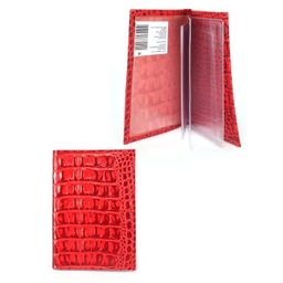 Обложка для автодокументов Croco-АВ-101 н/к, красный КЛ (96) 247237
