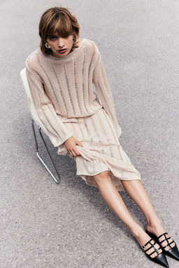 Vestido efecto punto escalera