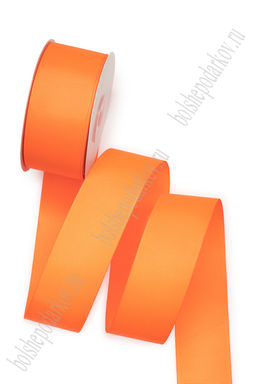 Лента репсовая 4 см*20 ярд "1 сорт" (SF-1349) неоновый ярко-оранжевый №142