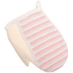 Цена за 3 шт. Мочалка-варежка для тела мягкая "Ultramarine - Полоски" комбинированная 21*16,5см