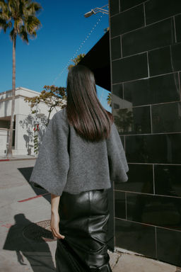 JERSEY PUNTO MANGA ANCHA / Gris vigor? - Zara фото 5