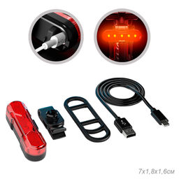 Фонарь задний COMIRON TA10 корпус: ABS, IPX5; свет: COB(5LED), 80lm; аккум: 220mAh, USB; четыре режима, поворотный на 360С. /уп 10/500/ - Галеонтрейд фото 11