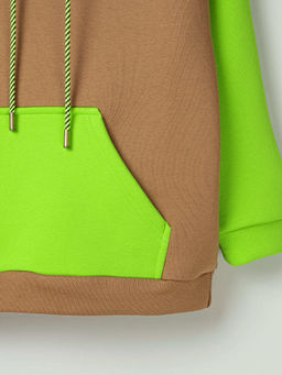 Худи Колор блок Песок утепленное 7+ - Bungly фото 4