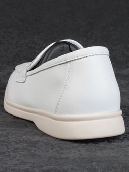 03-B416-1 WHITE Лоферы женские (натуральная кожа)