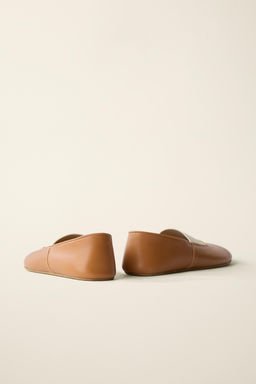BAILARINA PIEL CREATED BY CARAMEL LONDON X ZARA / Marr?n  фото 8