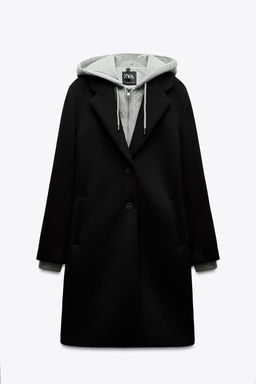 CONTRAST HOODED COAT - Zara фото 4