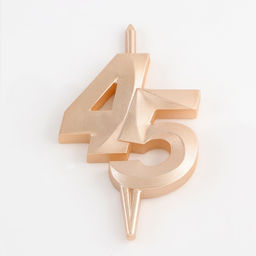 Свеча в торт Юбилейная, цифра 45, 10 см, шампань - Simaland фото 3