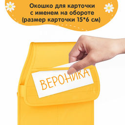 VAL LPY-PV-S5P Кармашек подвесной в детский сад, 5 прозрачных отделений, 80*20 см, жёлт., ЛЮБИМЧИКИ, шт - Valiant фото 5