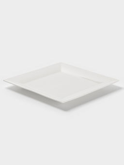 Тарелка квадратная Доляна White Labe, 25.5×2 см, фарфор, белая