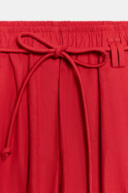 PANTAL?N POPEL?N ZW COLLECTION / Rojo - Zara фото 7
