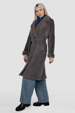 02-3192 Пальто женское утепленное (пояс) - El podio фото 5