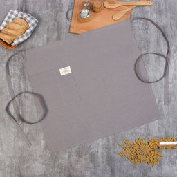 Фартук Этель ECO, цвет серый, 60х64 +/-6 см, 70% хл, 30% лён, 190 г/м2  фото 2