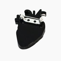 Брошь Сердце\Heart brooch,Black Вид товара - Orgalica фото 3