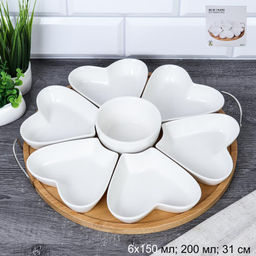 Менажница 7 предметов 6х150 мл 1х200 мл / JD6101B /уп 8/ на подставке