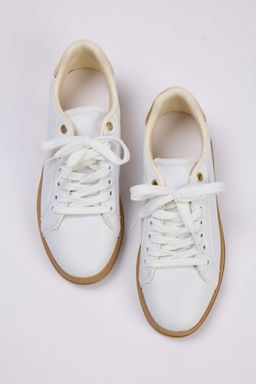 Beyaz Metalik Gold Retro Mikro Delik Desenli Bagc?kl? Kad?n Spor Ayakkab? TAKAW26SN00014 - Trendyolmilla фото 6