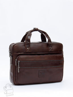 Портфель мужской кожаный 711XL brown Fuzhiniao