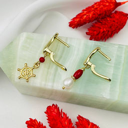 Серьги из Коралла и Жемчуга - Радуга самоцветов фото 3