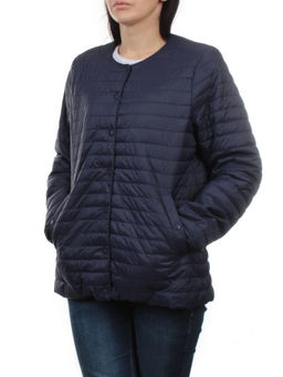 K-527 DK. BLUE Куртка демисезонная стеганая женская (70 гр. холлофайбер) - Fashion фото 5