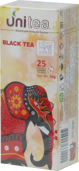 UNITEA. Black tea 50 гр. карт.пачка, 25 пак.