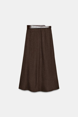 BELTED MIDI SKIRT