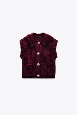 THICK KNIT WAISTCOAT - Zara фото 8