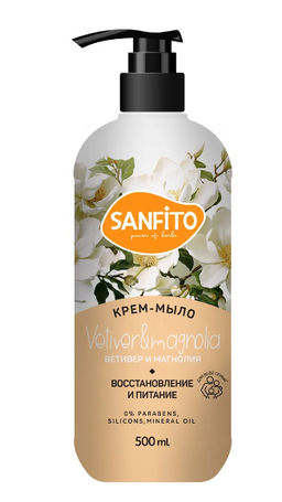 SANFITO жидк.мыло-крем 500мл Ветивер и магнолия