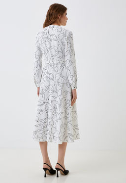 Платье на запах белый