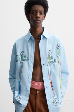 POPLIN BOXERS WITH TEXT X HARRY LAMBERT