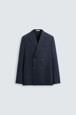 DOUBLE-BREASTED WOOL BLEND BLAZER - Zara фото 17