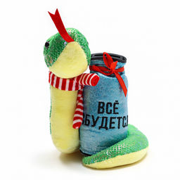 Игрушка-копилка змея новогодняя, мягкая Все сбудется - Milo toys фото 3