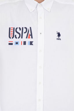 Мужская белая рубашка с коротким рукавом - U.s. polo assn фото 6