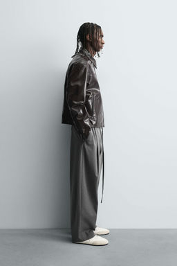 PANTAL?N BALLOON PLIEGUES CINTUR?N / Gris - Zara фото 4