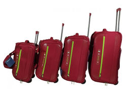 Дорожная сумка на колесах (комплект из 4-х) арт. 67019 Бордовый