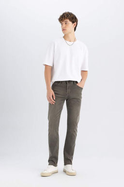 Джинсовые брюки Sergio Regular Fit Normal Mold с нормальной талией и зауженными штанинами - Defacto фото 2