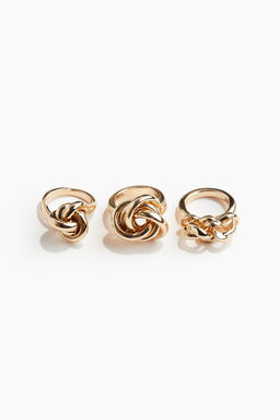 Pack de 3 anillos con detalle de nudo - H&m фото 2