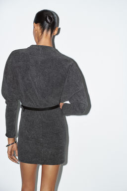 VESTIDO SOFT CINTUR?N / Gris antracita - Zara фото 7