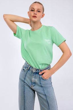 Арт. 3174 Футболка женская 44-52 (5 шт) Цвет:салатовый