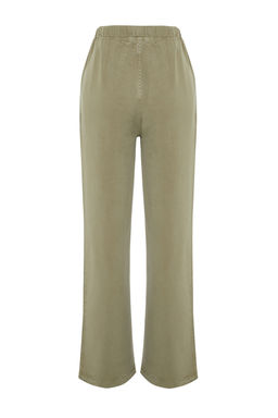 Bej More Sustainable %100 Tencel Beli Lastikli Yuksek Bel Jeans TWOSS24JE00203 - Trendyolmilla фото 26