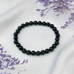 Браслет из камня черный Турмалин "Шерл" 17 см