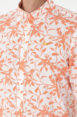 Мужская рубашка с длинным рукавом цвета экрю Неожиданная скидка в корзине - U.s. polo assn фото 7