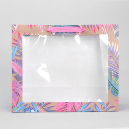 Пакет подарочный крафтовый с пластиковым окном, упаковка, Нежность, 31?26?11 см