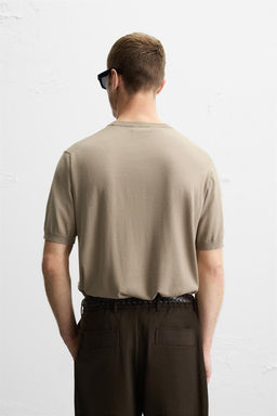 REGULAR FIT KNITTED T-SHIRT - Zara фото 3