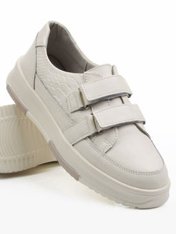 03-C138-2 LT. BEIGE Полуботинки спортивные женские (натуральная кожа)