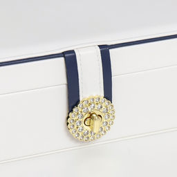 Шкатулка кожзам для украшений С пряжкой голубая 24х18,5х9 см - Simaland фото 7