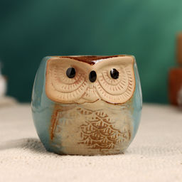 Декоративный горшок для цветов «Сова Ава» керамический, 150 мл, 6×6×6.5 см, МИКС