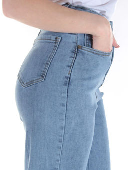 3011 BLUE Джинсы-трубы женские - Фабричный китай фото 5