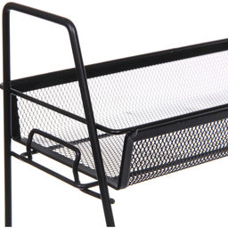 Этажерка настольная хозяйственная универсальная "ФАНАДЕРО", цвет черный, 36*17*33см (лейбл Селфи)