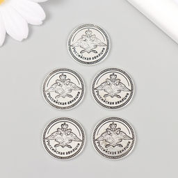 Цена за 5 шт. Сувенир кошельковый металл "Российская авиация" 2х2 см