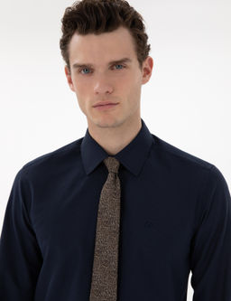 Lacivert Slim Fit Uzun Kollu Klasik Basic G_mlek - Pierre cardin фото 2